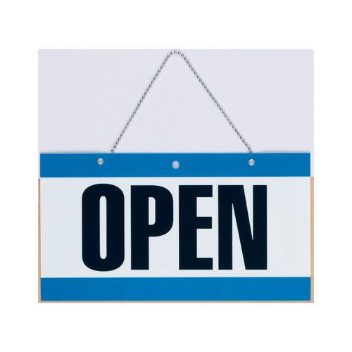 Sign Open/Closed With Chain 75x100mm